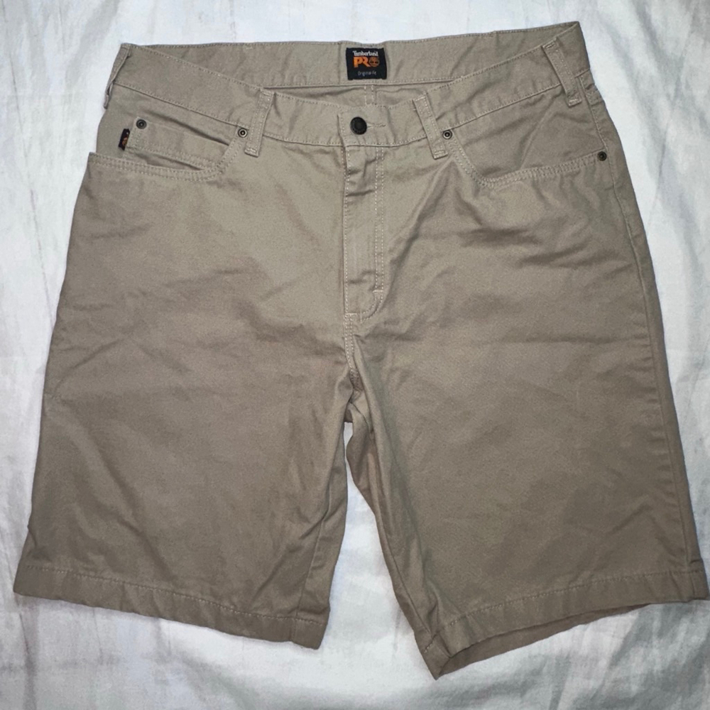 EUC Men’s Size 36 Timberland Pro Original Fit Khaki Cargo Shorts